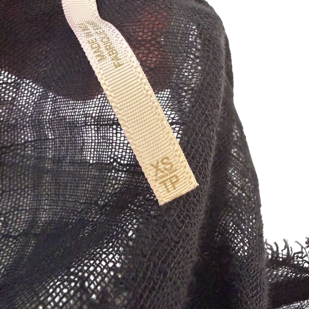 Free People Boho oversized a line tank shirt size XS black semi sheer pockets ti - Picture 8 of 8